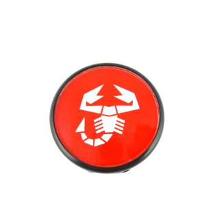 Wheel center cap  ABARTH scorpion red