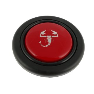 Horn button ABARTH  red with scorpion