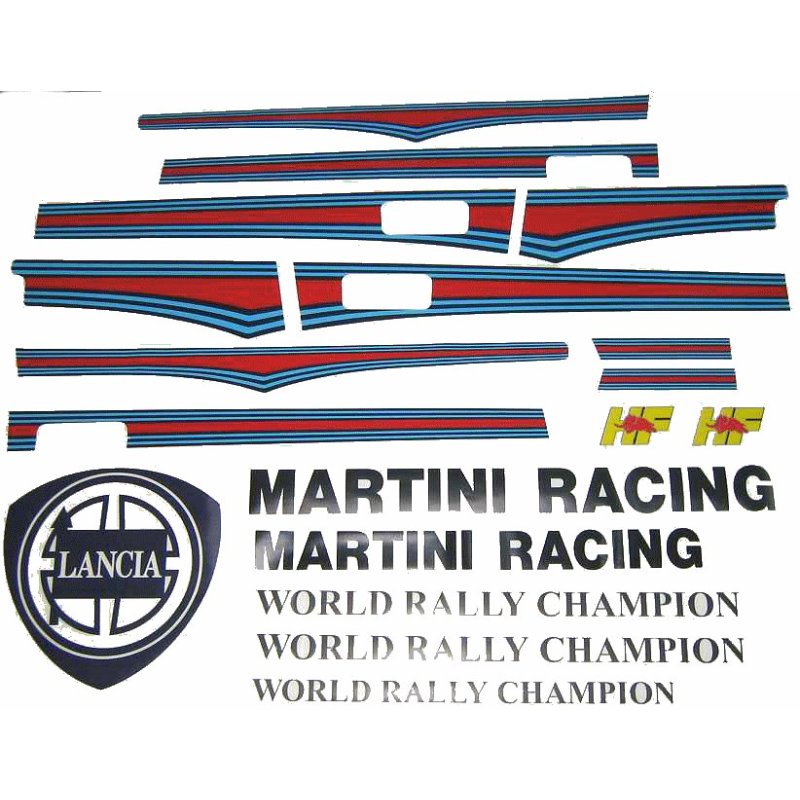 World Rally Champion Aufkleber Sticker Lancia Delta HF Integrale Martini