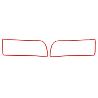 radiator grill red molding set