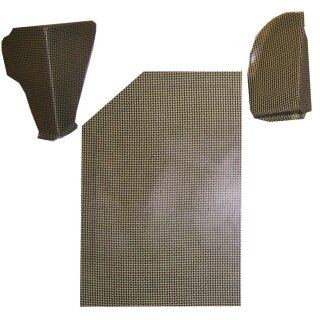 Kevlar Carbon Bodeneinsatz mit Fußstützen vorn links