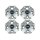Center caps set barchetta steel rim