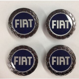 Wheel center cap set barchetta FIAT blue silver