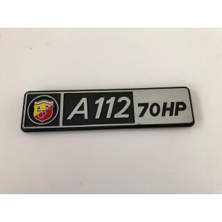 A112 Abarth 70HP Schild hinten