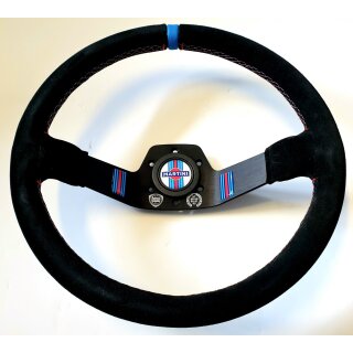 WRC Integrale Martini Racing Lenkrad Wildleder 2 Speichen 350 mm