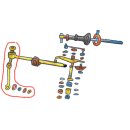 Schaltstange Getriebe unten Beta coupe / Spyder / HPE