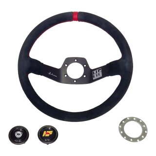 HF Steering Wheel Suede 2 Spokes 350 mm for Lancia Fulvia