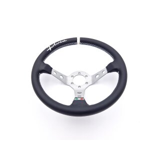 Lancia Fulvia steering wheel, leather, 3 spokes, 350 mm