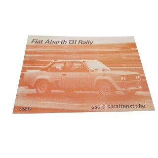 Betriebsanleitung Fiat Abarth 131 Rally - italienisch